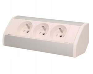 Orno Gniazdo Meblowe 3x2p+z Białe On-9001/w-g