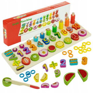 Sorter drewniany Montessori układanka drewniana XL
