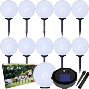 Lampa SOLARNA kula lampy solarne ogrodowe kule LED