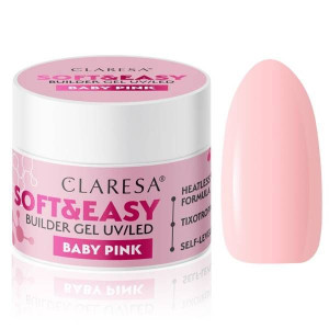 CLARESA Żel Budujący SOFT&EASY Baby Pink 90g