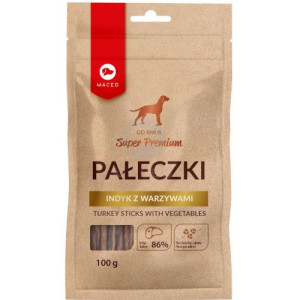 Maced Super Premium pałeczki indyk z warzywami 100g