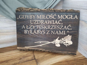 Oryginalna tablica nagrobkowa deska na grób grawer
