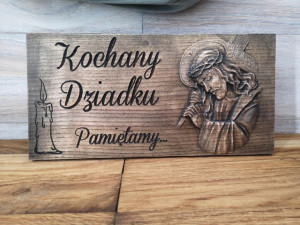 Oryginalna tablica nagrobkowa deska na grób grawer