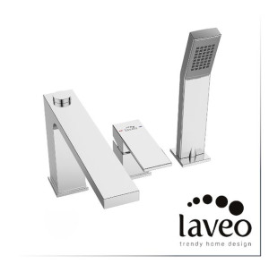 bateria wannowa stojąca 3-otworowa LAVEO KVADRATO BLQ 013D