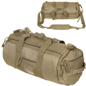 Mała okrągła torba na ramię "Molle" coyote tan