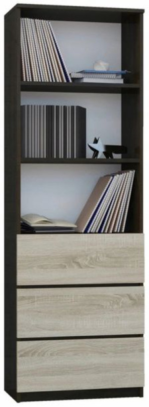 Regał biurowy 3 szuflady BB-3 WENGE MIX SONOMA
