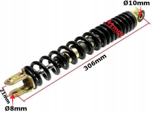 Amortyzator Gy6 Skuter Koło 12'' Czarny 305mm