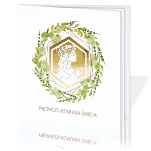 Zaproszenia na Komunię Botaniczne dla dziewczynki