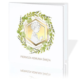 Zaproszenia na Komunię Botaniczne dla chłopca