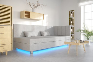 Tapczan młodzieżowy jednoosobowy Paula Pro Led 80 cm