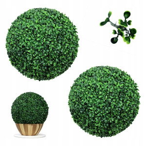 2x Kula Bukszpanowa Sztuczny Bukszpan Zestaw 40 Cm
