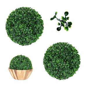 2x Kula Bukszpanowa Sztuczny Bukszpan Zestaw 28 Cm