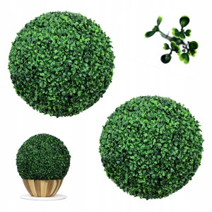 2x Kula Bukszpanowa Sztuczny Bukszpan Zestaw 40 Cm