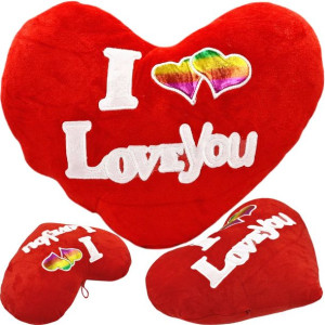 Duża maskotka - Poduszka pluszowa Serce I LOVE YOU
