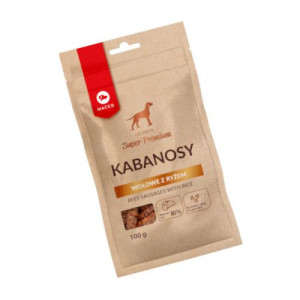 Maced Super Premium kabanosy wołowe z ryżem 100g