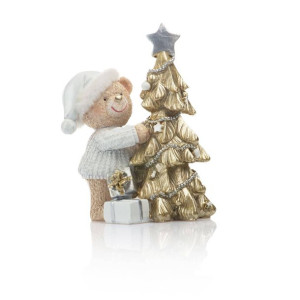 Figurka - miś - choinka - 13 cm - Favola