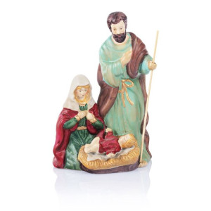 Szopka bożonarodzeniowa - Święta Rodzina - 16 cm - Ceramico