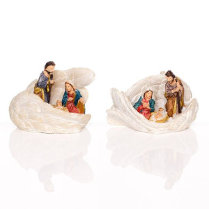 Szopka bożonarodzeniowa - Święta Rodzina - skrzydła - 4 cm - Classic