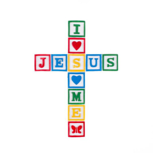 Krzyż - I Love Jesus, Jesus Love's Me - 10 Cm