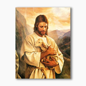 Chrystus Dobry Pasterz, nowoczesny obraz religijny plexi