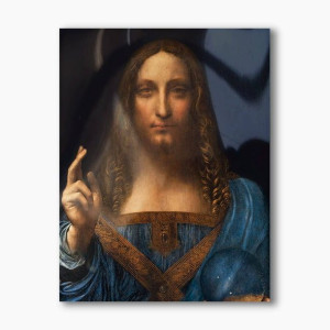 Chrystus Salvator Mundi, Leonardo Da Vinci, nowoczesny obraz religijny plex