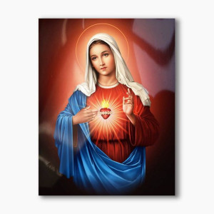 Serce Maryi, nowoczesny obraz religijny plexi