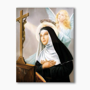 Święta Rita, nowoczesny obraz religijny plexi