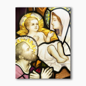 Święta Rodzina witraż, nowoczesny obraz religijny plexi