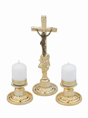 Komplet kolędowy zdobiony złoty 22 cm