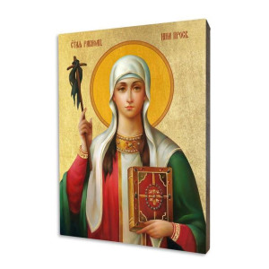 Ikona drewniana religijna ze złoceniem św. Nina