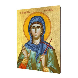 Ikona drewniana religijna ze złoceniem święta Anastazja