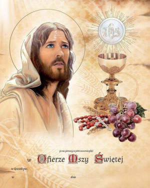 Obrazki komunijne pamiątka zestaw 25szt.