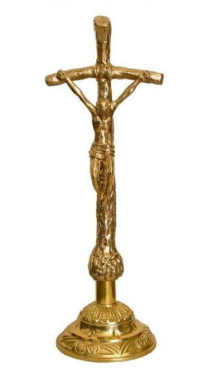Krzyż ołtarzowy mosiężny wys. 50cm