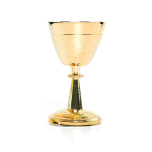 Kielich mini, dekorowany, złocony, do podróżnej walizki 14cm