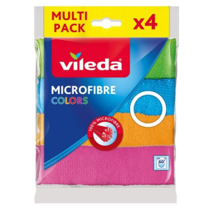 VILEDA 4szt Ściereczka mikrofibra colors