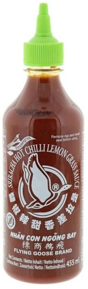 Sos Sriracha Hot Chilli Lemon Grass 455 ml Flying Goose - chili ostry Trawa