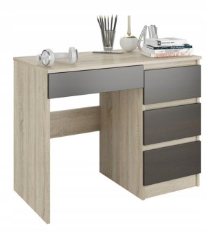 Biurko stolik 4 szuflady NN-34 SONOMA MIX WENGE