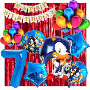 Zestaw Balonów Na 7 Urodziny Sonic 23szt