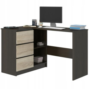 Biurko narożne lewe 3sz NN-4L WENGE MIX SONOMA
