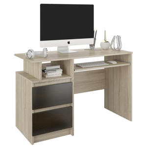 Biurko 2 szuflady z półką NN-7 SONOMA MIX WENGE