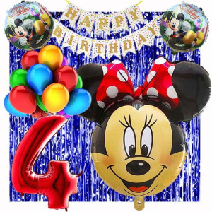 Zestaw Balonów Na 4 Urodziny Myszka Minnie 21szt