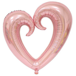 Balon Serce Gold Rose 66x73cm