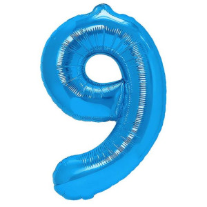Balon 40cm Cyfra Niebieska 9