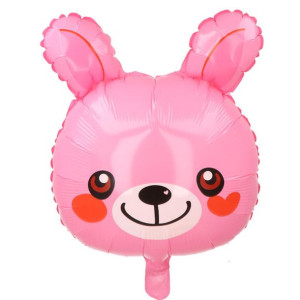 Balon 18" Głowa Króliczka Różowa