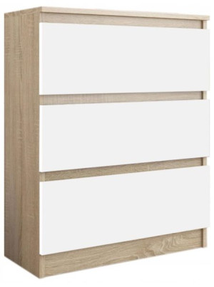 Komoda 3 szuflady 70cm RR-3 MIX SONOMA BIAŁY