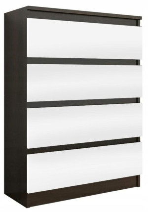 Komoda 4 szuflady 70cm RR-4 MIX WENGE BIAŁY