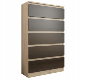 Komoda 5 szuflad duża 70cm RR-5 SONOMA MIX WENGE