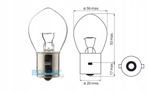Żarówka BOSMA 12V 35W BA20s (5749)