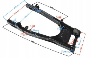Wahacz tylnego zawieszenia do motocykla Classic 12