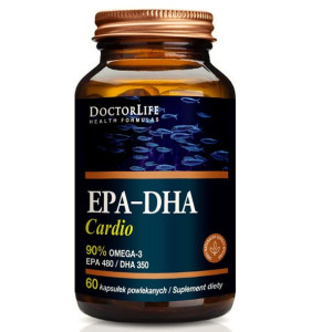 Doctor Life EPA-DHA Cardio 90% Omega-3 EPA 480/ DHA 350 suplement 60 kaps